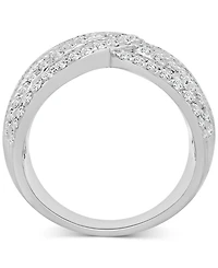 Diamond Round & Baguette Statement Ring (2 ct. t.w.) in 14k White gold