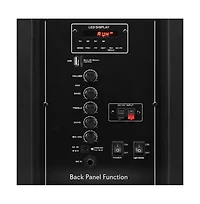 Pyle Portable Pa Speaker with Bluetooth, Led Lights, and Rechargeable Battery, 1200 Watt