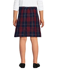 Lands' End Little Girls Plaid Box Pleat Skirt Top of the Knee