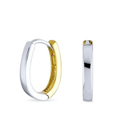 Bling Jewelry Square Pyramid Shaped Scroll Swirl Filigree Kpop Huggie Earrings Hoop .925 Sterling Silver