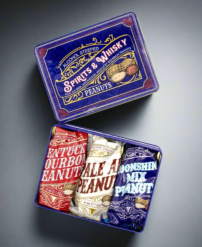 Dm Snacks Spirits Whisky Peanuts Gift Tin, 12 oz.