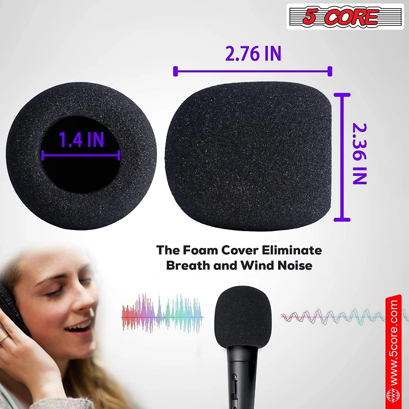 5 Core Recording Microphone Podcast Bundle • Professional Condenser Cardioid Mic Kit • w Desk Stand - Rm 7 Blu