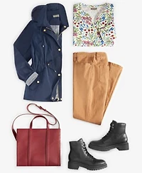Style Co Womens Utility Jacket Henley Shirt High Rise Jeans Tote Boots Accessories Created For Macys