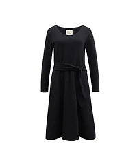 Hope & Henry Women's Long Sleeve Tie-Waist Knit Dress