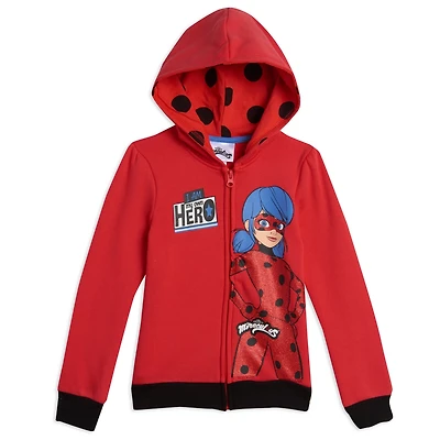 Miraculous Girls Ladybug Zip Up Hoodie