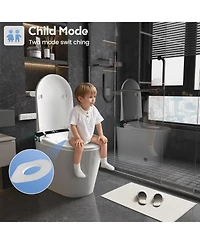 Lalahoo Smart Toilet Bidet with Tank Built in, Auto Open Close Lid, Foot Sensor, Heated Seat, Warm Water Sprayer & Dryer, Aromatherapy System, Modern