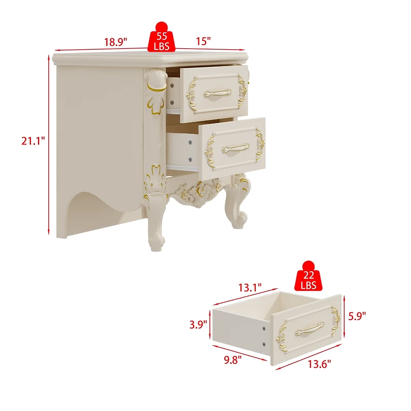 Homsee Rectangle White Wooden 1 Drawer Writing Desk
