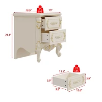Homsee Rectangle White Wooden 1 Drawer Writing Desk