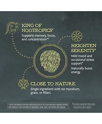 Sunwarrior Be Well Organic Lion's Mane Powder, Plant-Based Mushroom Powder from Fruiting Body, Sunwarrior, 150g