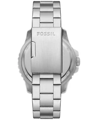 Fossil Men's Gmt Blue Stainless Steel Watch, 46mm