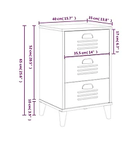 vidaXL Bedside Cabinet Viken Black Engineered Wood
