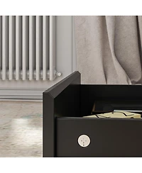 Homsee Silver Wood 9-Drawer Dresser Modern Style with Mirrored Drawers
