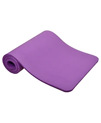 Signature Fitness 1" Extra Thick Exercise Fitness Yoga Mat & Carry Strap, Purple