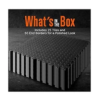 Squatz Thick Puzzle Exercise Mat, 25-Piece Eva Foam Interlocking Tiles for Gym Flooring