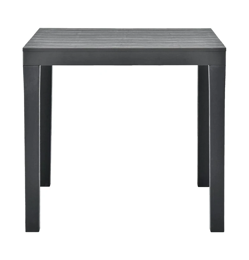 vidaXL Patio Table Anthracite 30.7"x30.7"x28.3" Plastic