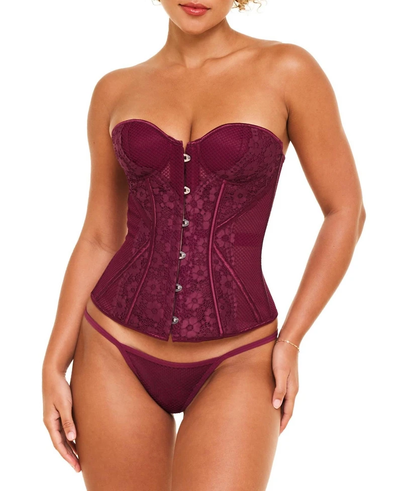 Adore Me Women's Padma Sweetheart Corset & G-String Set