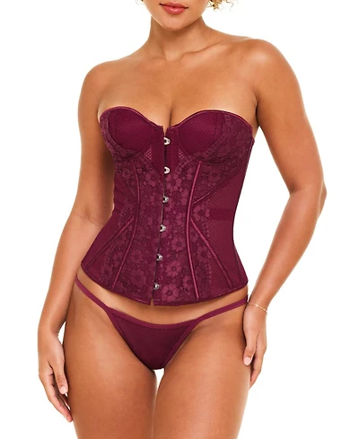 Adore Me Women's Padma Sweetheart Corset & G-String Set