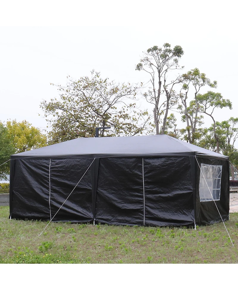 Slickblue 10'x20' Outdoor Party Tent - Includes 6 Removable Sidewalls for Versatile Event Coverage