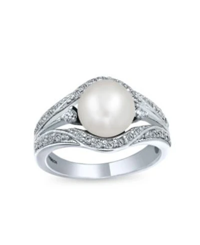 Bling Jewelry Freshwater White Pearl Ring .925 Sterling Silver