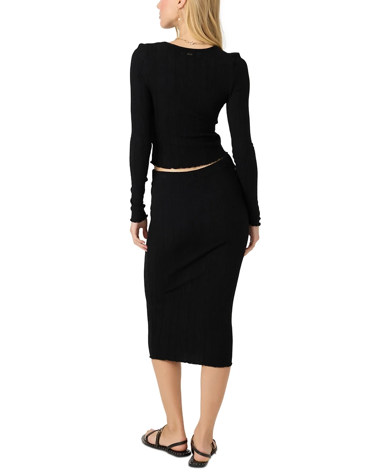 O'Neill Juniors' Brennan Pull-On Knit Midi Skirt