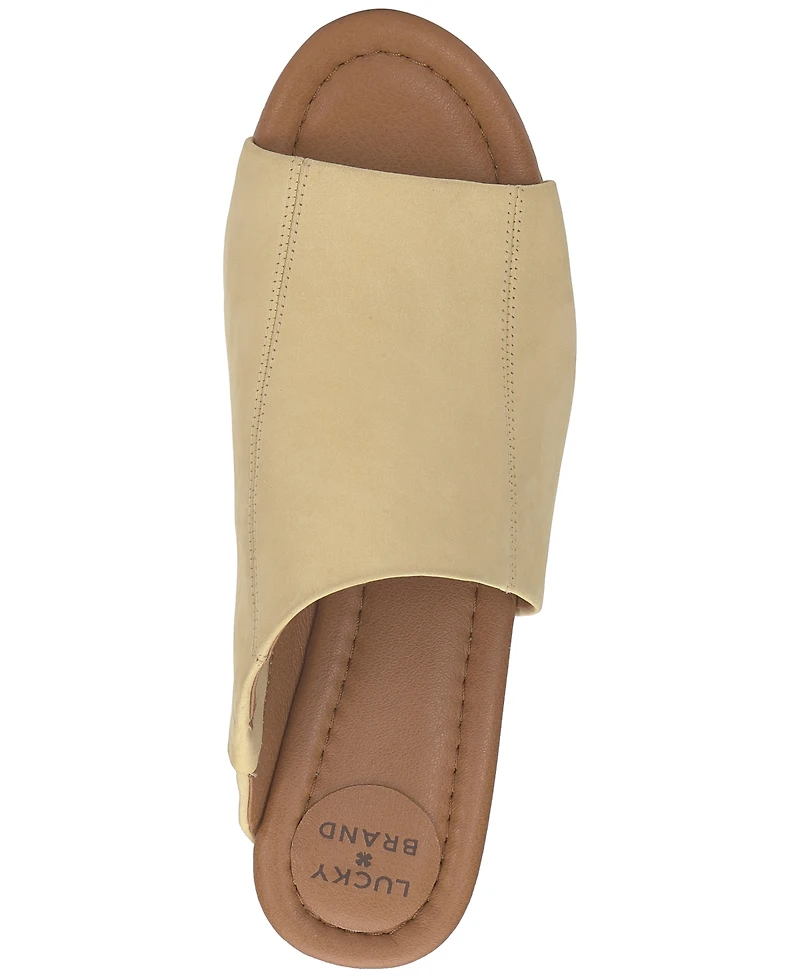Lucky Brand Women's Malenka Slip-On Wedge Sandals