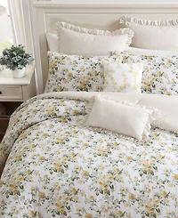 Laura Ashley Roses Reversible -Pc. Comforter Set