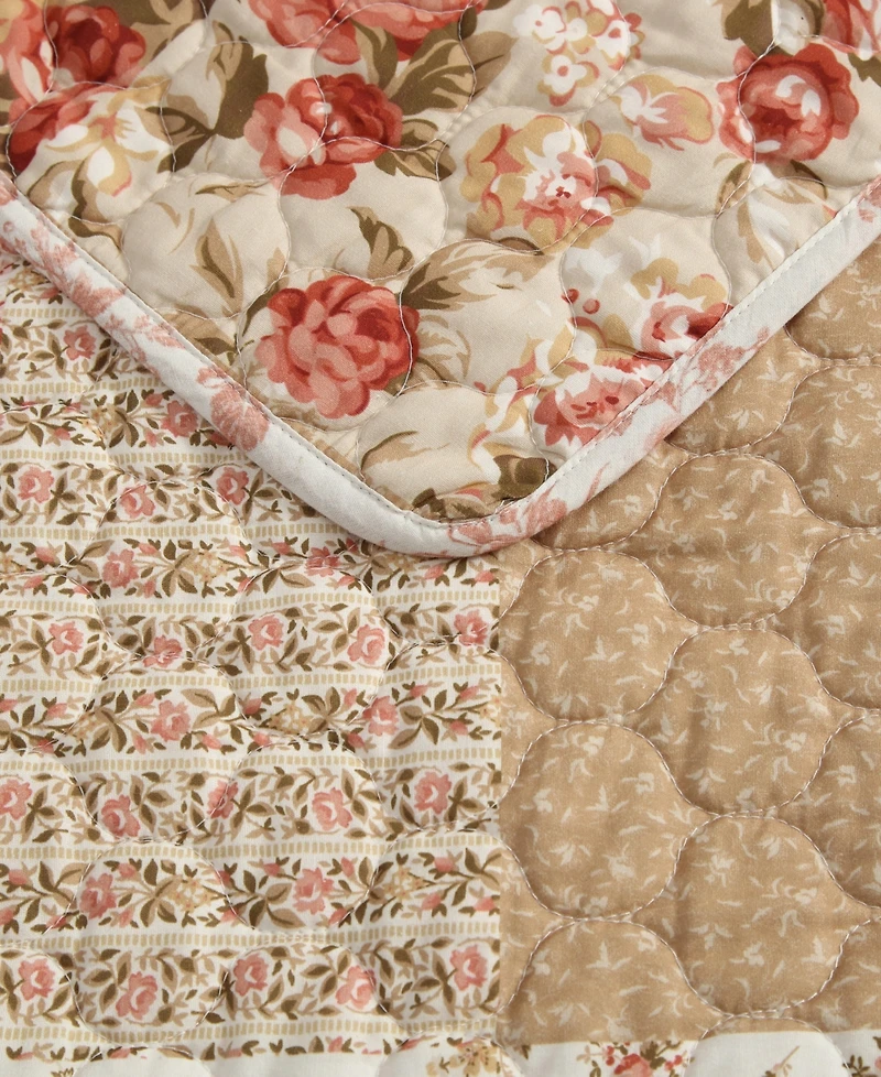 Laura Ashley Harrietta Patchwork Reversible 3-Pc. Quilt Set, King