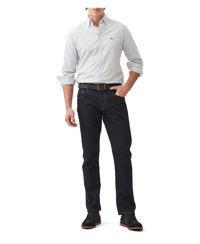 Rodd & Gunn Men's Oxford Stripe Long Sleeve Sports Fit Shirt