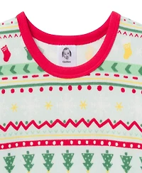 Gerber Girls Holiday Family Pajamas Neutral Two Piece