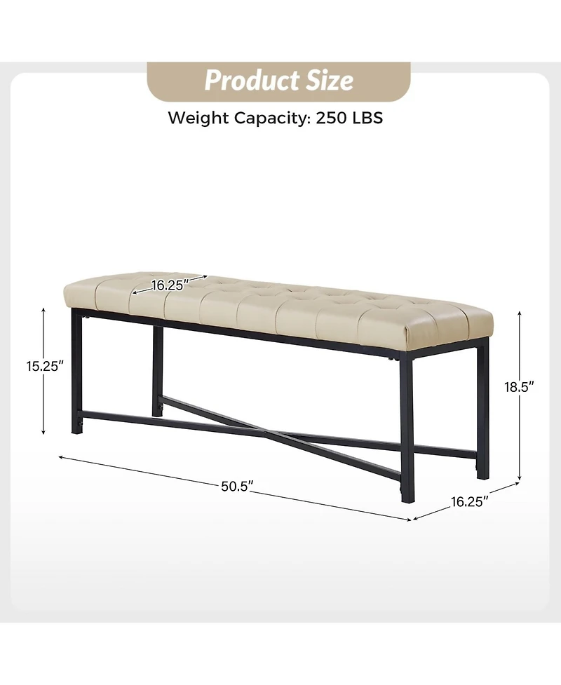 Hulala Home Eberhard Modern Upholstered Flip Top Storage Bench with Button-Tufted