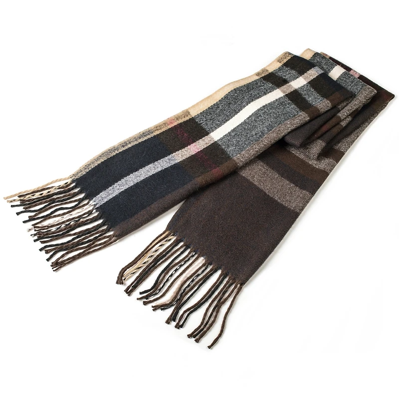 Alpine Swiss Men's Scarf Soft 80 Inch Long Warm Scarves Plaids Winter Shawl