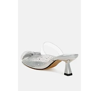 Freja Embellished Bow Kitten Heels