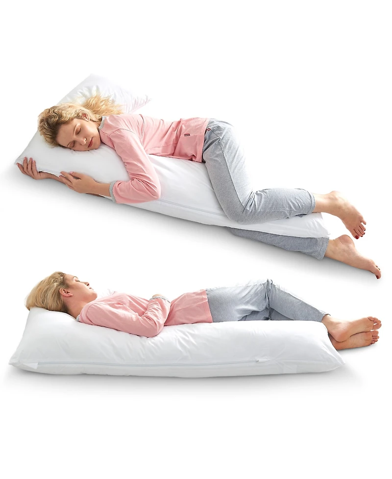 Cheer Collection Natural Kapok L Shape Pillow, 54" x 28"