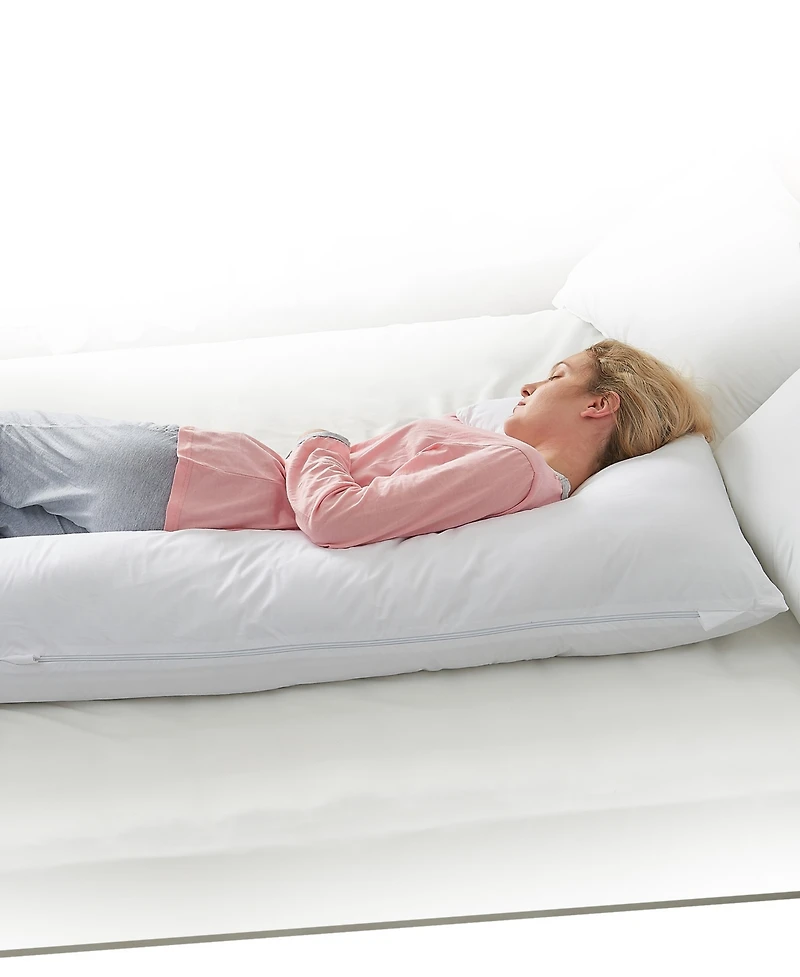 Cheer Collection Natural Kapok L Shape Pillow, 54" x 28"