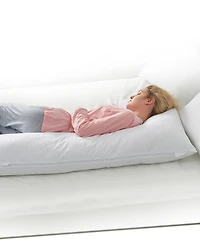 Cheer Collection Natural Kapok L Shape Pillow, 54" x 28"