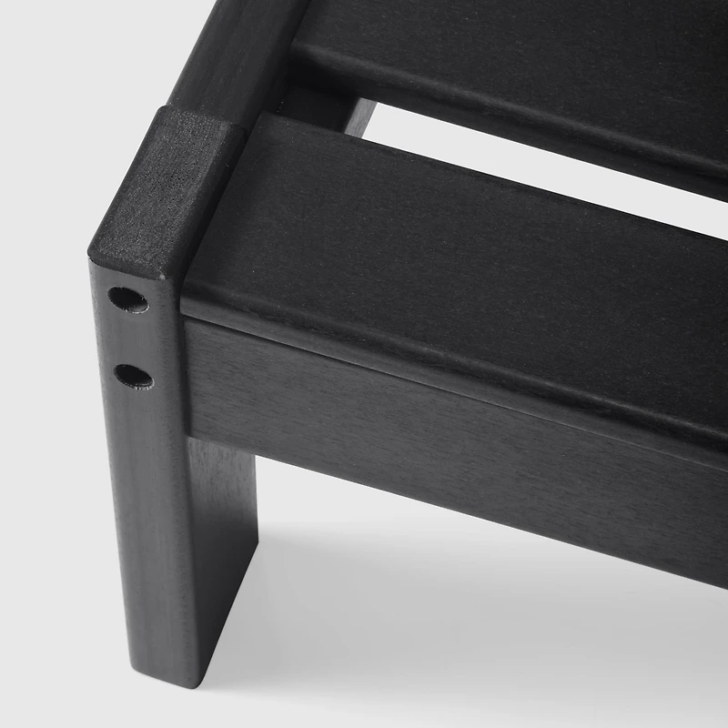 WestinTrends Outdoor Patio Hdpe Left Arm Sectional Navy Blue Corner Club Chair with Cushions