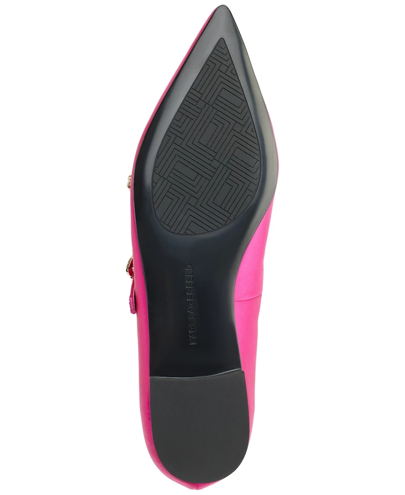 Karl Lagerfeld Paris Women's Veyda Mary Jane Pointed Toe Flats