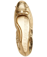 Karl Lagerfeld Paris Women's Velma Almond Toe Ballet Flats