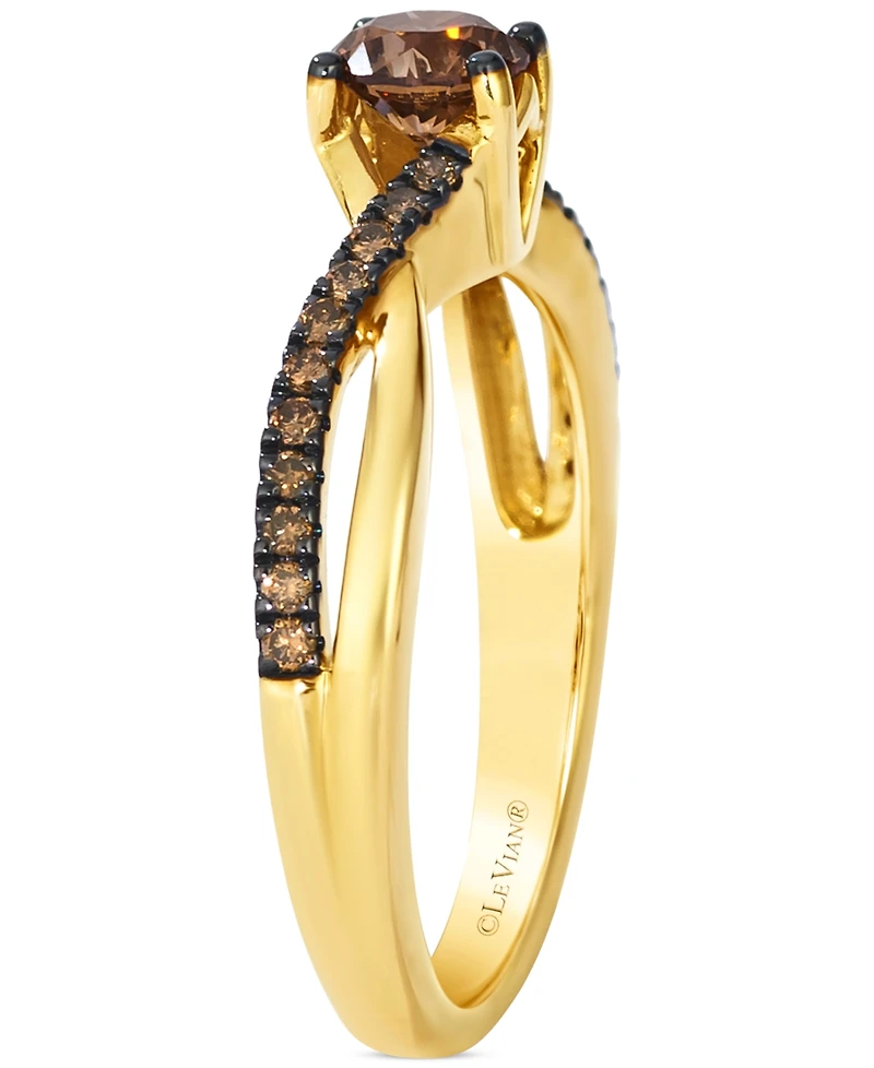 Le Vian Chocolatier Chocolate Diamond Ring (5/8 ct. t.w.) in 14k Honey Gold