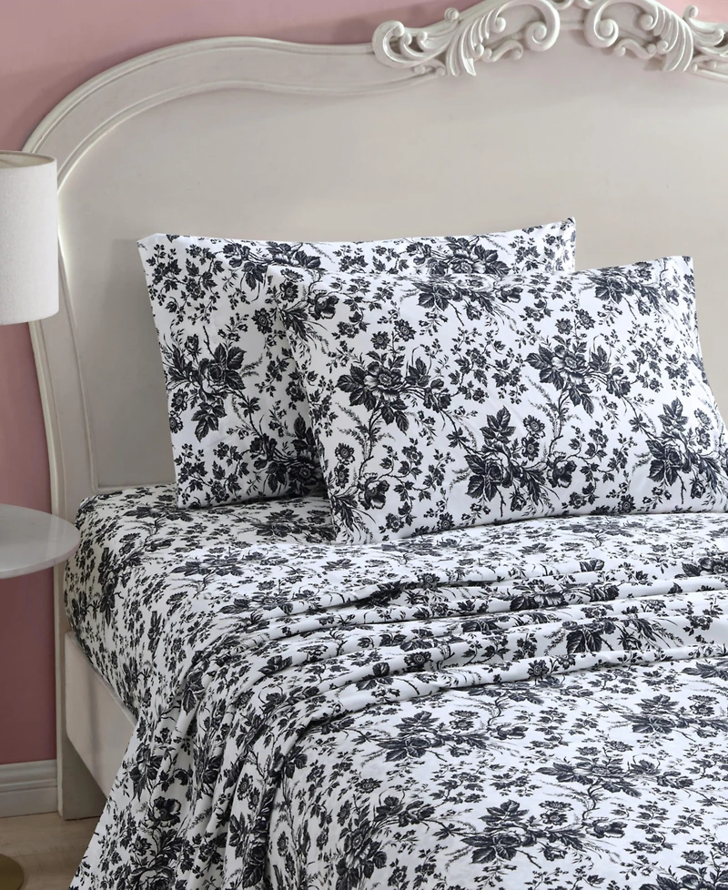Betsey Johnson Printed Microfiber Piece Sheet Set