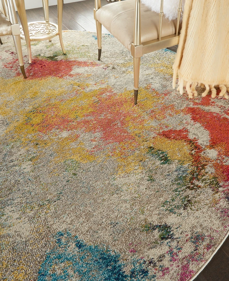 Nourison Home Celestial CES12 7'10"x7'10" Round Area Rug