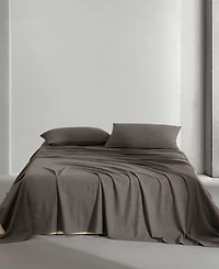 Calvin Klein Melange Cotton Flannel 4 Piece Sheet Set