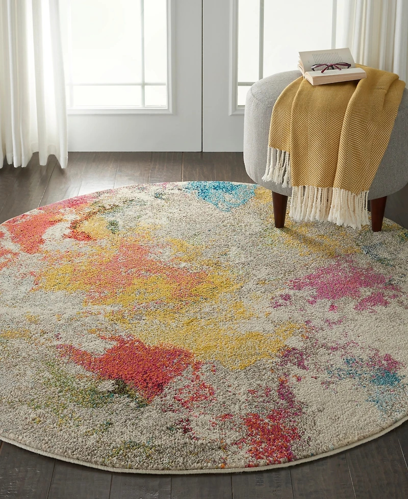 Nourison Home Celestial CES12 4'x4' Round Area Rug