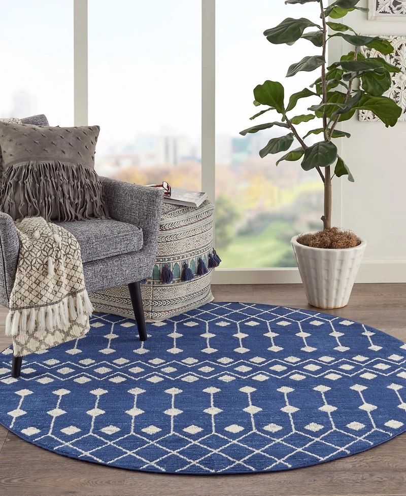 Nourison Home Grafix GRF37 5'3"x5'3" Round Area Rug