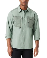 Bass Outdoor Men's Relaxed Fit Camo Worker Shirt Jacket