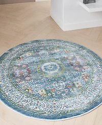 Nourison Home Ankara Global ANR17 4'x4' Round Area Rug
