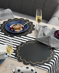 kate spade new york Scallop Edge 15" Round Reversible Placemats, Set of 6