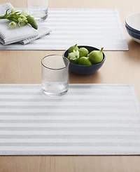 Kate Spade New York Hand Painted Shirting Stripe Placemat 13" x 19", Set of 4
