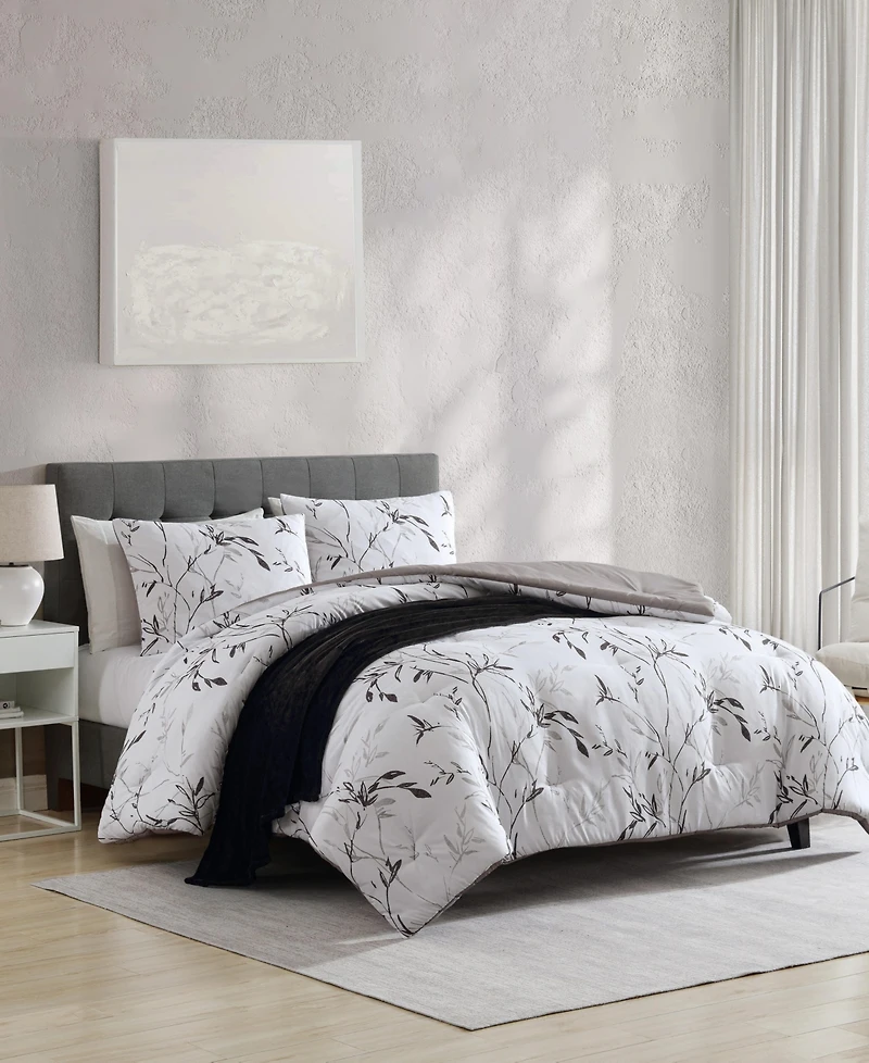 Closeout! Kenneth Cole New York Ink Wash Vine 3-Pc. Comforter Set