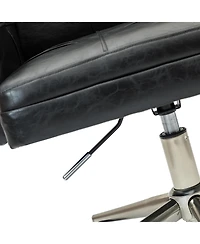 Hulala Home Mid-century Modern Height-Adjustable 360° Swivel Office Chair